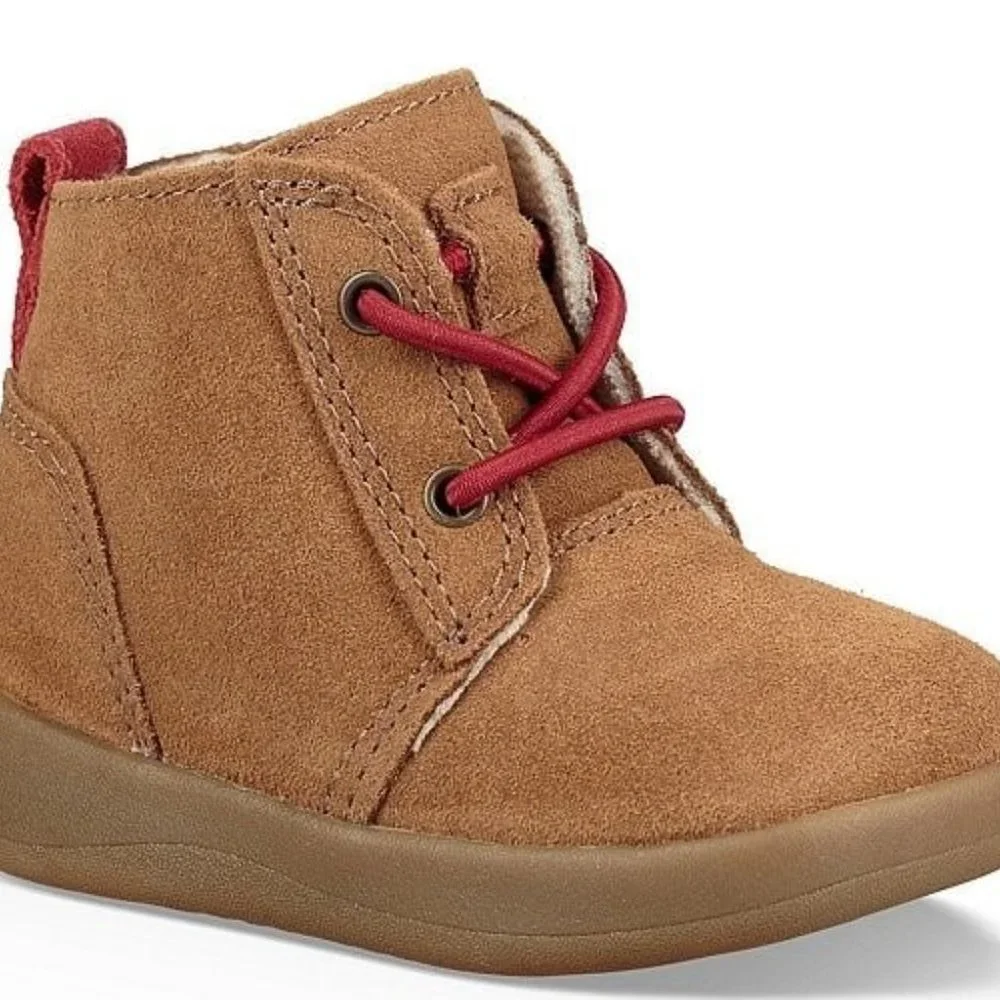 NIB UGG‎ INFANT KRISTJAN CHUKKA SUEDE CHESTNUT BOOTS BOOTIES